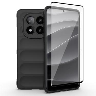 Imagem de Asuwish Capa de celular para Xiaomi Redmi Note 14 Pro Plus 5G com protetor de tela de vidro temperado e TPU macio, fina, à prova de choque, capa protetora de silicone acessórios 14Pro 14Pro + Pro+