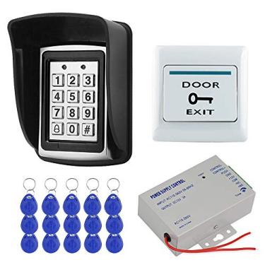 Imagem de Diginex Kit De Sistema Controle Acesso Rfid Faça Você Mesmo Para Casa, Área Externa, Capa À Prova D'Água + Teclado Dc12V 3A, Fonte Alimentação, Botão Porta E Saída, 15 Peças, Cartões-Chave Em4100 (S