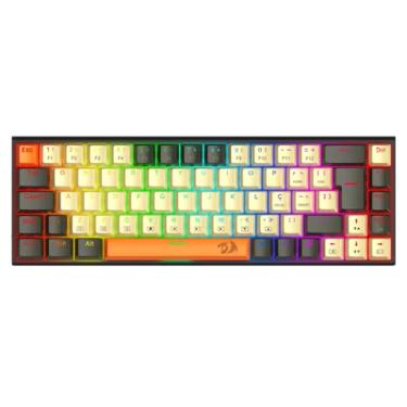 Imagem de Teclado Mecanico Gamer Ryze Keycaps Bege, Preto E Laranja RGB
