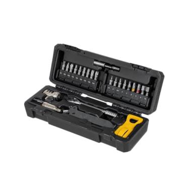 Imagem de Topeak Kit Essential Toolshop – Conjunto de reparo de bicicleta doméstica de 24 peças com Ratchet Rocket HD, Nano TorqBar, ferramenta de corrente e estojo de transporte portátil