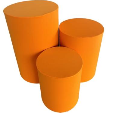 Imagem de Capa de Cilindro Para Decoração Festa Veste Fácil - Kit Capa Para Cilindro multicolorido(LARANJA NEON)
