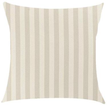 Imagem de Capa de Almofada Stephanie Listrado Impermeável 43x43cm - Sua Casa Dec