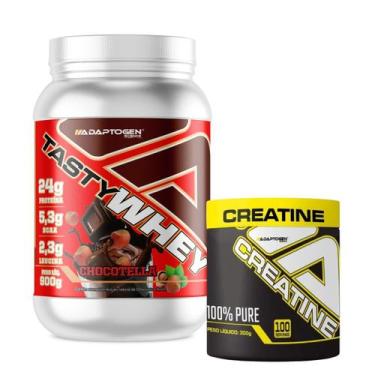 Imagem de Kit Tasty Whey 3w Adaptogen 900g com Creatina Adaptogen 300g - Adaptog