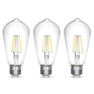 Imagem de Lâmpada LED NOTOC Vintage Edison 4W 450lm 5500K E26 120V Pacote com 3