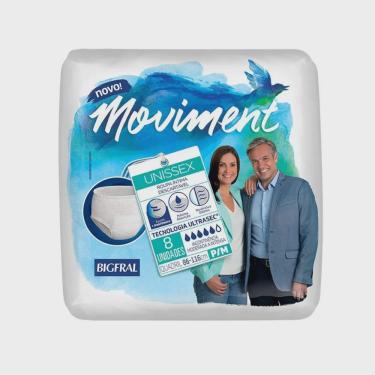 Imagem de Roupa íntima descartável bigfral moviment (tam. p/m - c/ 8 unds. ) unissex - bigfral