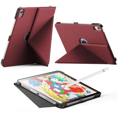 Imagem de INFILAND Capa para iPad (A16) 11ª geração 11 polegadas 2025, iPad 10ª geração 10,9 polegadas 2022 – Capa magnética fina de origami com suporte para lápis, suporte multiangular, despertar/hibernar