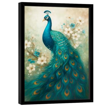 Imagem de Quadro Decorativo Pavão Estilo Pintura