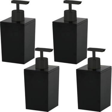 Imagem de Kit 4 Porta Sabonete Líquido 300ml Saboneteira Estilo Minimalista Banheiro Lavabo Dispenser Moderno