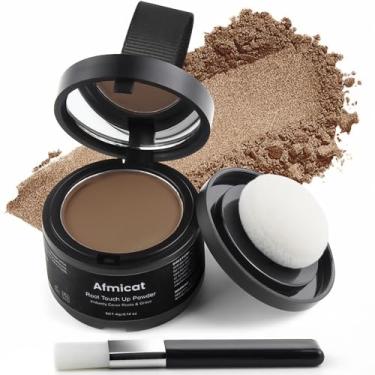 Imagem de Pó instantâneo da linha do cabelo, retoque de raiz para cobertura de cabelos grisalhos e queda de cabelo, cobertura de raiz esconde a perda de cabelo e manchas carecas, cor de cabelo natural e não