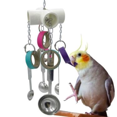 Imagem de Brinquedo de papagaio GILYGI Durable Bird Parrots Scoops and Bagel Toy