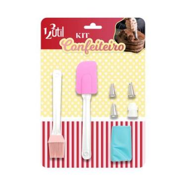 Imagem de Pincel Espátula E Saco Confeiteiro Jogo De Cozinha 7 Peças - 123Útil