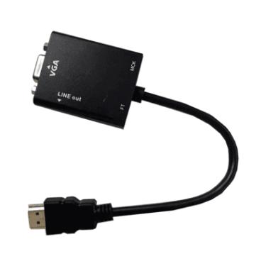 Imagem de Cabo Rohs Conversor HDMI Para VGA, Global Cb0109b Com Som Peining