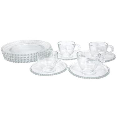 Imagem de Jogo Para Café Da Manhã Com 4 Pratos Sobremesa E 4 Xícaras Para Café 8