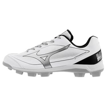Imagem de Mizuno Chuteira masculina de beisebol Cushion revo Diamond TPU Spike, Branco/preto, 45
