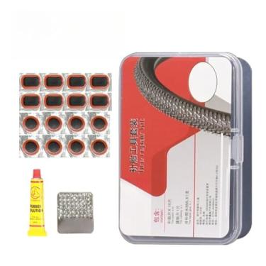 Imagem de Castrap Kit De Reparação De Pneus De Bicicleta, Sem Necessidade De Cola, Conjunto De Ferramentas Portátil Para Bicicleta De Estrada De Montanha Inclui Patch Frio (Mini)