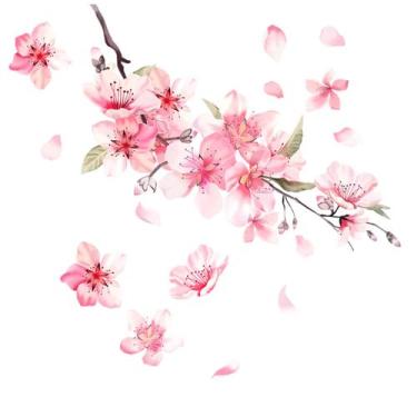 Imagem de Adesivo de vinil para carro Scratch Cover Cherry Blossom Flower Decalq