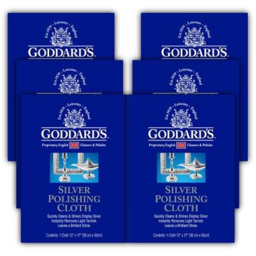 Imagem de Tecido de polimento prateado Goddard's para joias, 6 panos
