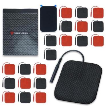 Imagem de Almofadas de eletrodo reutilizáveis Neocarbon TENS Pro EMS Unit 10 par