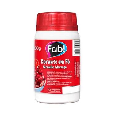 Imagem de Corante Em Po Vermelho Morango 80g Fab - Fab! Indústria