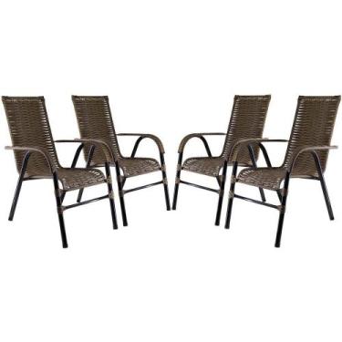 Imagem de Kit Com 4 Cadeiras Bela - Argila Em Fibra Sintética - PANERO MÓVEIS