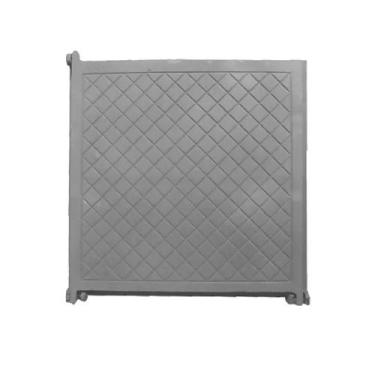 Imagem de Tampa Tampão Chão Articulado Ferro Cadeado Cisterna 50x50cm - GDA Indu