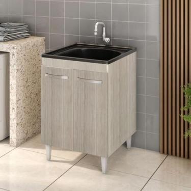 Imagem de Balcão Gabinete Tanque Com Cuba 0,60x0,60 Vectra Elmo/elmo Hr Móveis