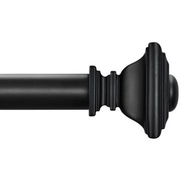 Imagem de Varão de cortina BRIOFOX BLACK ajustável de 122 a 213 cm Heavy Duty