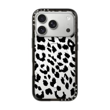 Imagem de CASETiFY Capa compacta para iPhone 17 Pro [fina e elegante/compatível com Magsafe/1,2 m. 2X proteção contra quedas de grau militar] - Lacie Leopard - preto transparente