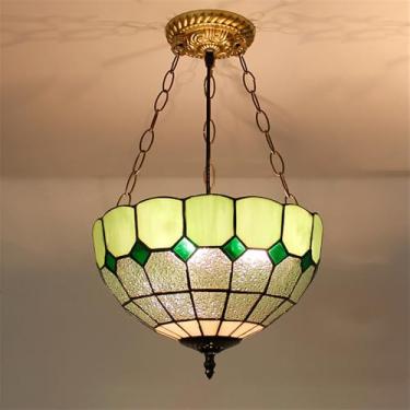 Imagem de Lâmpada Pingente de Vidro Colorido LED Contemporânea e Retro Criativa - Candelabro para Sala, Restaurante, Quarto, Hotel, Café, Bar e Corredor (Estilo 13 D30CM)