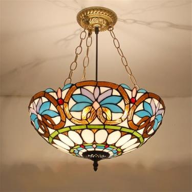 Imagem de Lâmpada Pingente de Vidro Colorido LED Contemporânea e Retro Criativa - Candelabro para Sala, Restaurante, Quarto, Hotel, Café, Bar e Corredor (Estilo 18 D40CM)