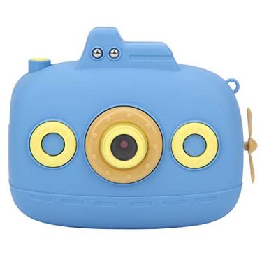 Imagem de Zhjvihx Câmera Infantil, Câmera de Brinquedo Frontal/Traseira Tiro Duplo Mini Com Jogo Pequeno para Gravar Vídeos para Tiro Fotos (Azul)