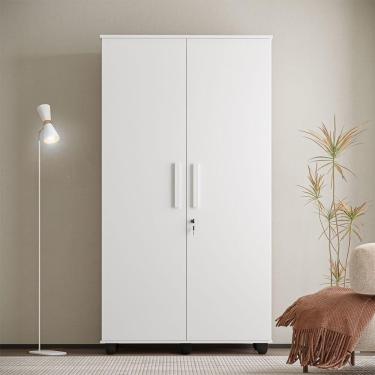 Imagem de Armario Multiuso Ouro Amplo E Resistente Ideal Para Lavanderia Alimentos E Ultilidades Branco