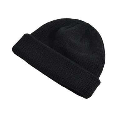 Imagem de Gorro De Inverno Unissex Quente De Malha Em Cor Sólida Para Meninos, M
