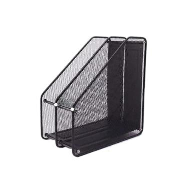 Imagem de Organizador de arquivos de mesa Estrutura de arquivo escritório metal, suporte documentos multicamadas, caixa armazenamento, organizador vertical(Pequeno)