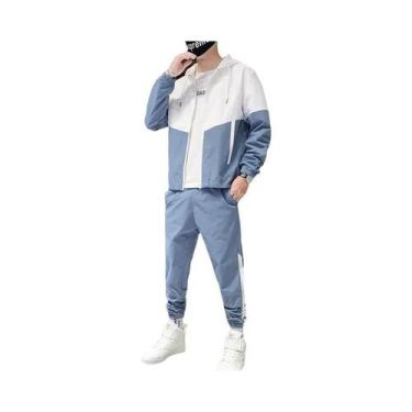 Imagem de Conjunto De Roupas Casuais Masculinas Com Capuz E Calças Jogger, 2 Peç
