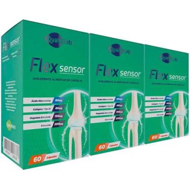 Imagem de Kit Qualynutri Flex Sensor Com 3 Caixas De 60 Cápsulas Cada