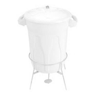 Imagem de Cesto Lixeira Plástico Pedal Com Armação Em Aço 20 Litros