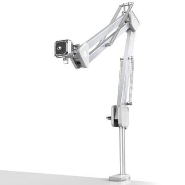 Imagem de ULANZI TH04 Suporte para câmera aérea com braço mágico e cabeça esférica de 0,6 cm, suporte de mesa giratório de 360°, tripé de mesa com configuração de liberação rápida Uka para câmeras DSLR, webcam