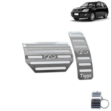 Imagem de Pedaleira Chery Tiggo Automático 2010 Até 2015 Aço Inox