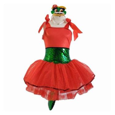 Imagem de Fantasia Folclore Infantil Luxo Vestido Cuca com Tiara e Rabo - Fantas