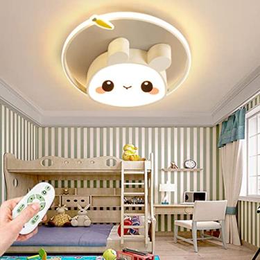 Imagem de Luminária de teto LED com controle remoto, luminária de teto regulável, moderna, com controle remoto, para quarto infantil, iluminação interna, luminária de parede, desenho animado, meninos,