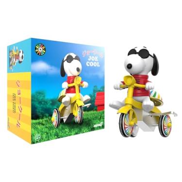 Imagem de Super7 Super Cycles Peanuts Snoopy Joe Cool Red com Trike amarelo – Boneco de 12,7 cm Peanuts clássico de desenhos animados colecionáveis e brinquedos retrô