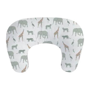 Imagem de Little Grape Land Almofada de amamentação de musselina, almofada macia para amamentação 100% algodão com capa removível respirável, travesseiros de amamentação para bebês de 0 a 12 meses com zíper