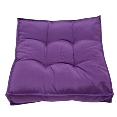 Imagem de Almofada Futon 40x40 Quadrado Assento Banco Shelter(Roxo)