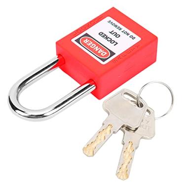 Imagem de Generic Bloqueio de Etiqueta, 38mm de Resistência Ao Impacto, Cadeado de Segurança Com Trava LOTO para Engenharia de Segurança para Fabricação de Máquinas (Vermelho)