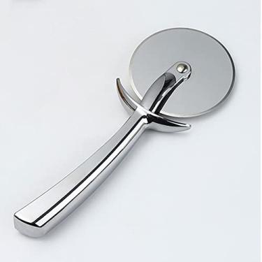 Imagem de LUYILA Roda de cortador de pizza, cortador de pizza de cozinha de liga de zinco, fatiador de pizza fácil de limpar, roda de pizza, para cortar pizza