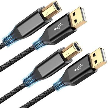Imagem de Cabo de impressora sweguard, pacote com 2 unidades USB 2.0 de 2 m de a