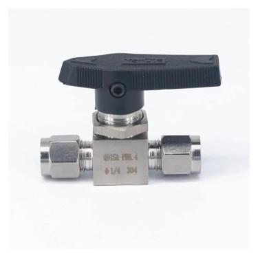 Imagem de WWECCQIJ Adequado para tubo O/D de 1/10.2 cm polegada 304 válvula de esfera de desligamento de encaixe de compressão de aço inoxidável 915 PSI Q91SA PN 6,4