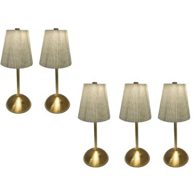 Imagem de Luminaria de Mesa LED 3 Tons Kit 5 uni USB Bateria Recarregavel Sala Quarto Decoraçao Iluminaçao Controle de Intensidade