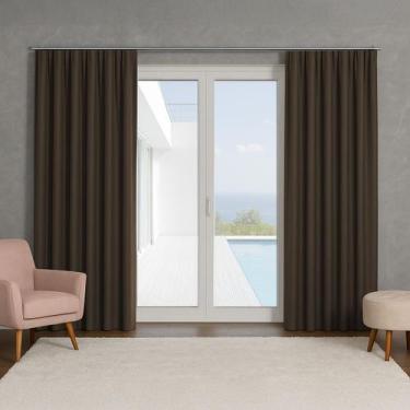 Imagem de Cortina Basic Blackout Tecido Corta Luz 6,00x2,70m para Trilho Suiço 5